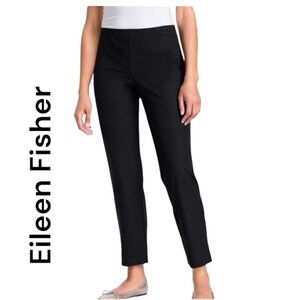 Eileen Fisher Black cotton stretch pants